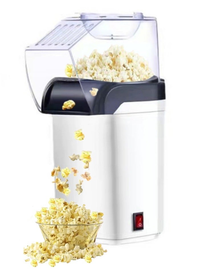 مينيجوي ماكينة صنع الفشار بالهواء الساخن عالية الطاقة 1200 واط، تُحضّر الفشار بسرعة، طعامًا لذيذًا وصحيًا في غضون 2-3 دقائق، لون أبيض - Image 1